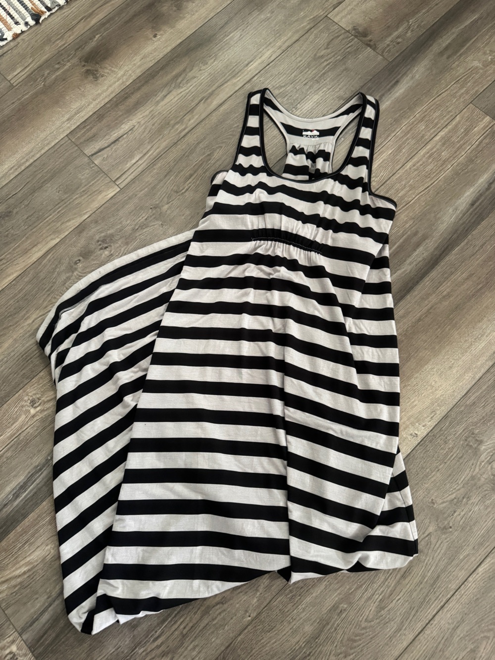 KAVU Striped Bra-Top True Maxi Dress Large